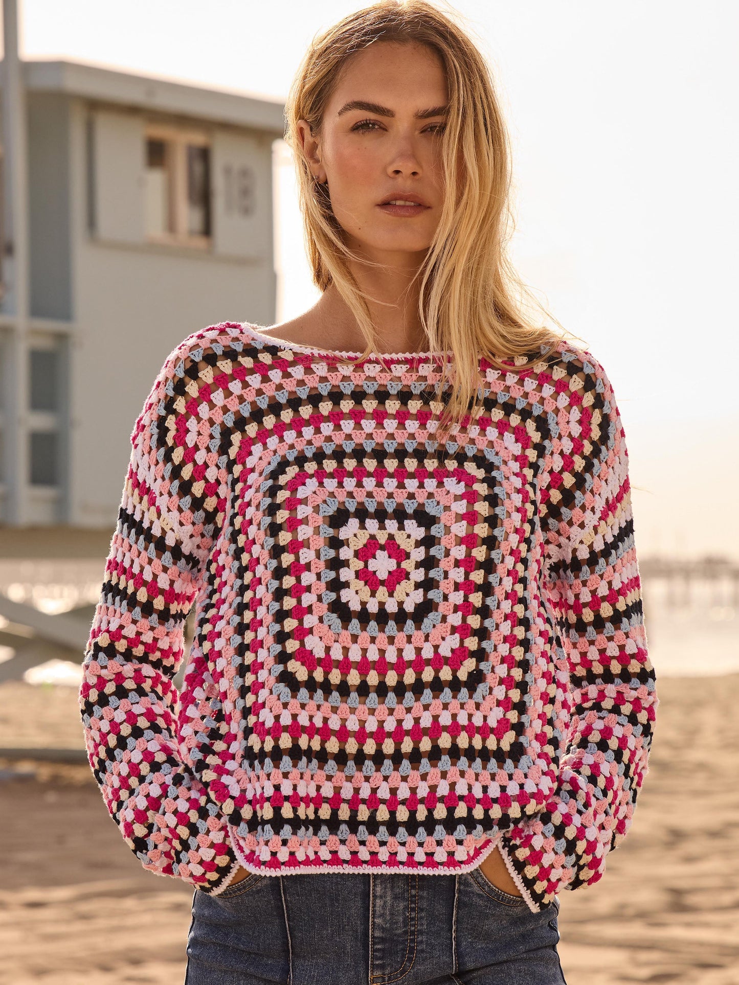 Long Sleeve Crochet Top - Paradise