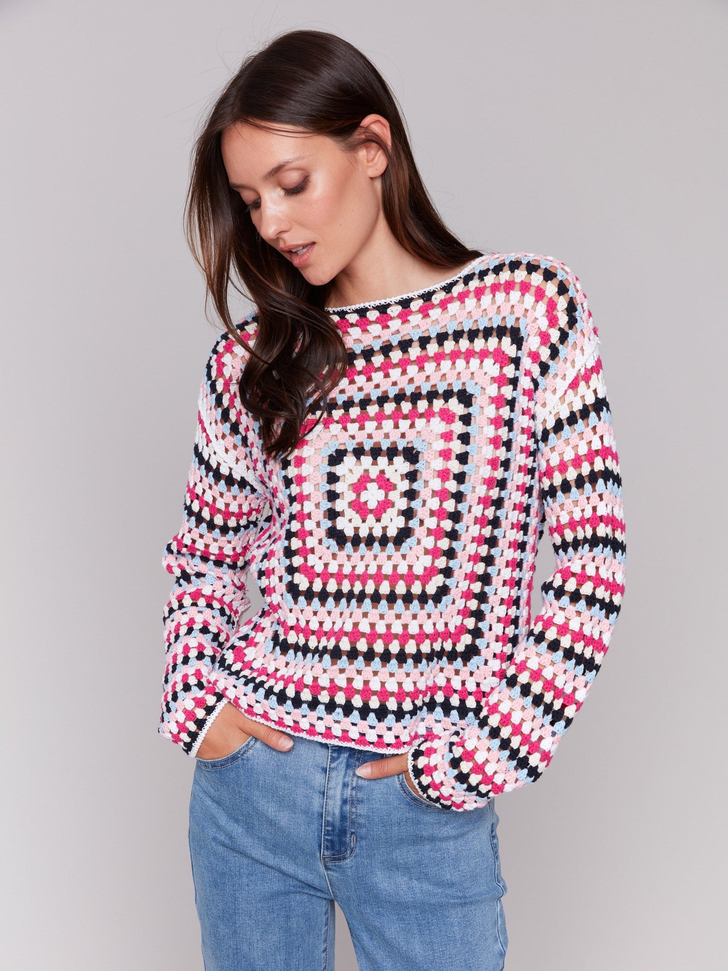 Long Sleeve Crochet Top - Paradise