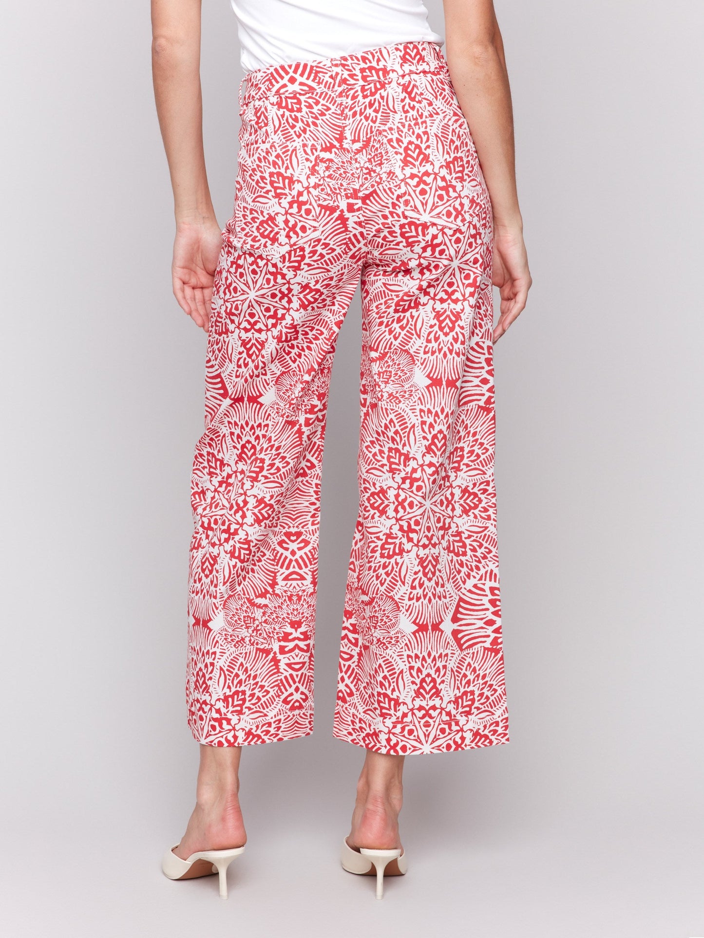 Printed Cotton Flare Pants - Fiesta