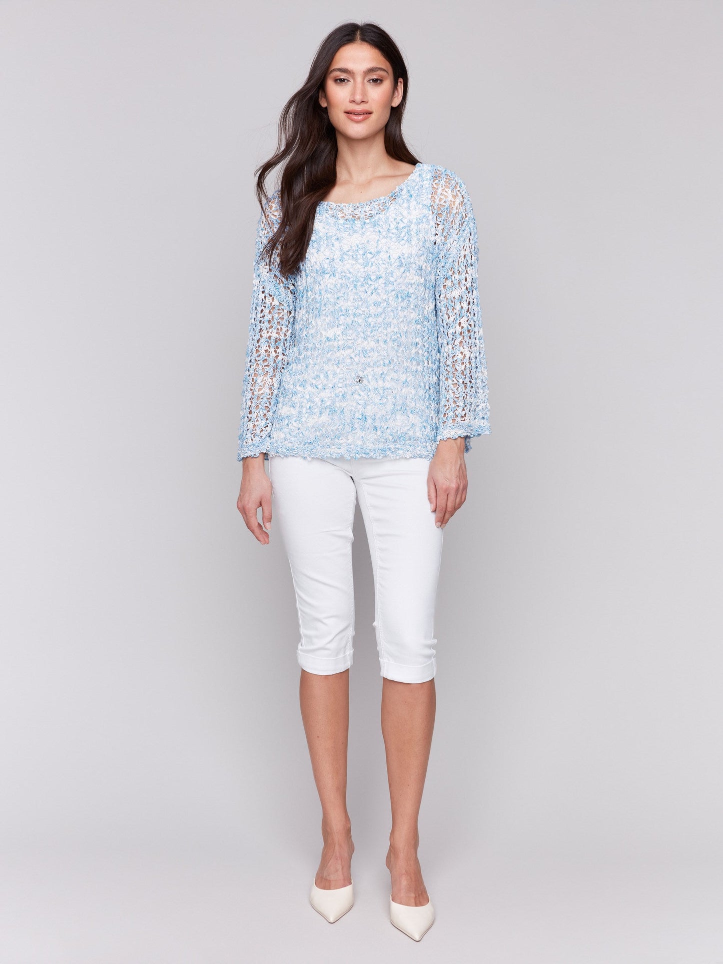 Tape Yarn Sweater - Bluebell