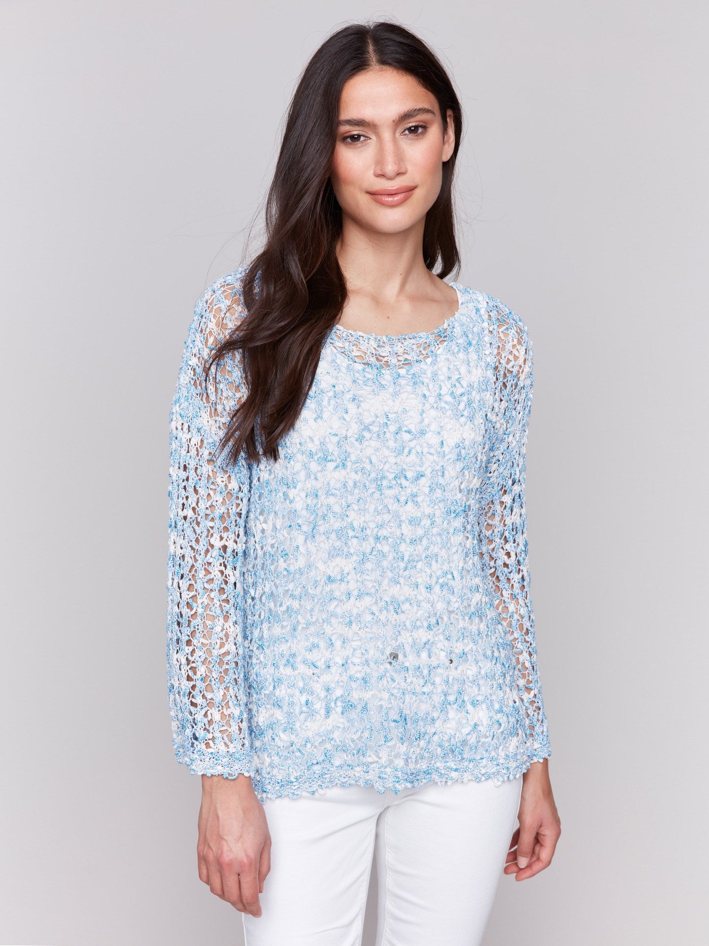 Tape Yarn Sweater - Bluebell