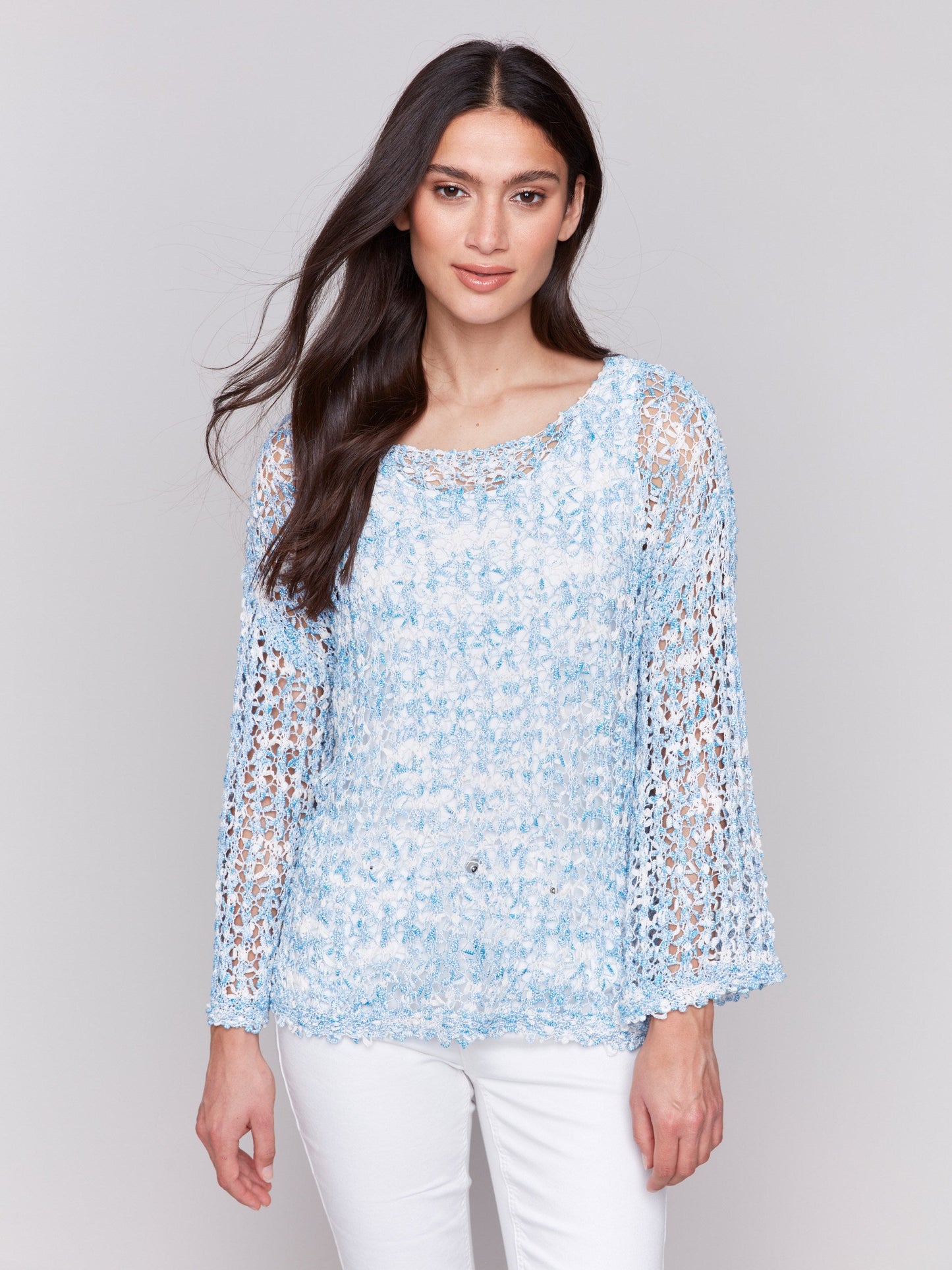 Tape Yarn Sweater - Bluebell